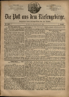 Die Post aus dem Riesengebirge, 1883, nr 167