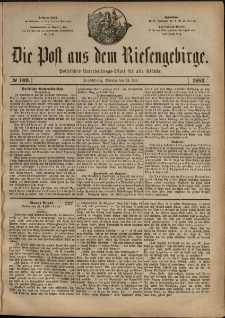 Die Post aus dem Riesengebirge, 1883, nr 169