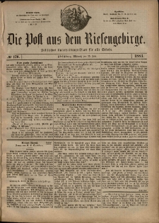Die Post aus dem Riesengebirge, 1883, nr 170