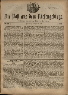 Die Post aus dem Riesengebirge, 1883, nr 172