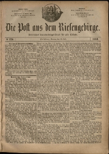 Die Post aus dem Riesengebirge, 1883, nr 174