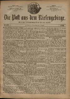 Die Post aus dem Riesengebirge, 1883, nr 177