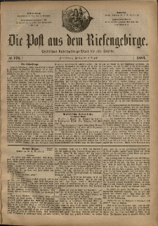 Die Post aus dem Riesengebirge, 1883, nr 178