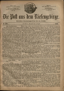 Die Post aus dem Riesengebirge, 1883, nr 179