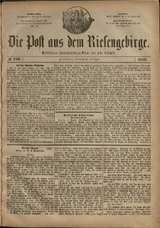 Die Post aus dem Riesengebirge, 1883, nr 180