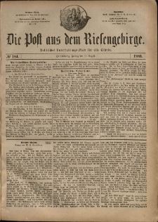 Die Post aus dem Riesengebirge, 1883, nr 184