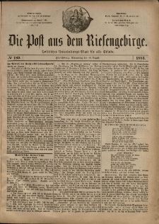 Die Post aus dem Riesengebirge, 1883, nr 189