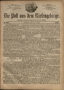 Die Post aus dem Riesengebirge, 1883, nr 190