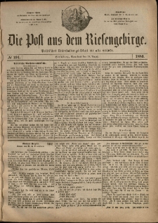 Die Post aus dem Riesengebirge, 1883, nr 191