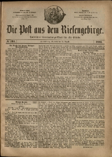 Die Post aus dem Riesengebirge, 1883, nr 194