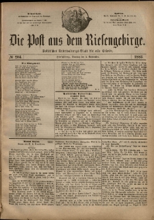 Die Post aus dem Riesengebirge, 1883, nr 204