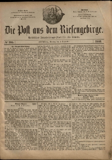 Die Post aus dem Riesengebirge, 1883, nr 205