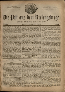 Die Post aus dem Riesengebirge, 1883, nr 207