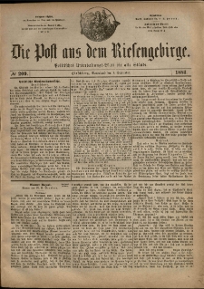 Die Post aus dem Riesengebirge, 1883, nr 209