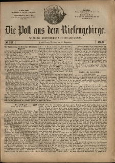 Die Post aus dem Riesengebirge, 1883, nr 211