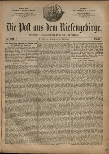 Die Post aus dem Riesengebirge, 1883, nr 220