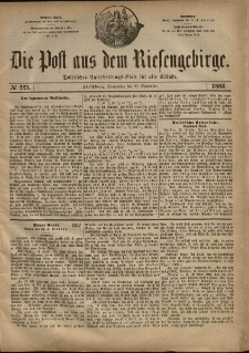 Die Post aus dem Riesengebirge, 1883, nr 225
