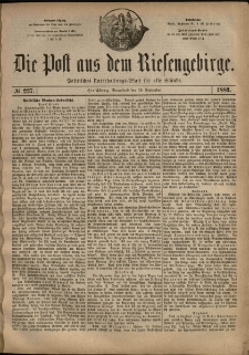 Die Post aus dem Riesengebirge, 1883, nr 227