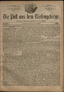 Die Post aus dem Riesengebirge, 1883, nr 228