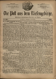 Die Post aus dem Riesengebirge, 1883, nr 236
