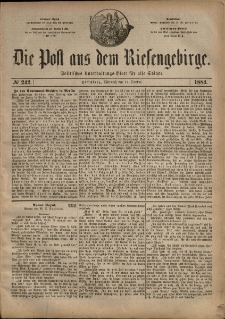 Die Post aus dem Riesengebirge, 1883, nr 242