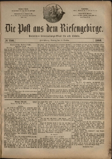 Die Post aus dem Riesengebirge, 1883, nr 246