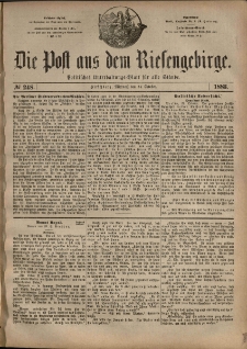 Die Post aus dem Riesengebirge, 1883, nr 248