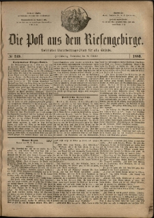 Die Post aus dem Riesengebirge, 1883, nr 249