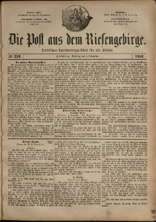 Die Post aus dem Riesengebirge, 1883, nr 259