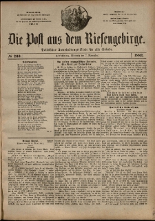 Die Post aus dem Riesengebirge, 1883, nr 260
