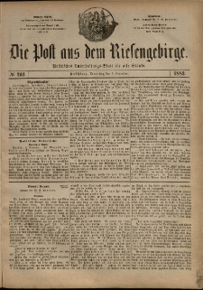 Die Post aus dem Riesengebirge, 1883, nr 261