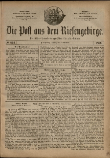 Die Post aus dem Riesengebirge, 1883, nr 262