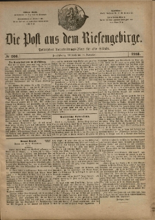 Die Post aus dem Riesengebirge, 1883, nr 266