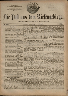 Die Post aus dem Riesengebirge, 1883, nr 267