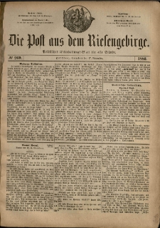 Die Post aus dem Riesengebirge, 1883, nr 269