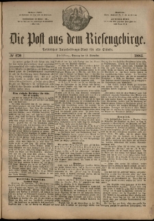 Die Post aus dem Riesengebirge, 1883, nr 270