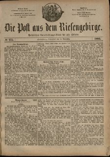 Die Post aus dem Riesengebirge, 1883, nr 275