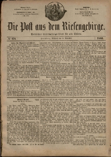 Die Post aus dem Riesengebirge, 1883, nr 278