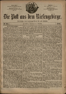 Die Post aus dem Riesengebirge, 1883, nr 285