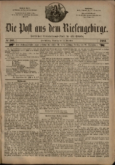 Die Post aus dem Riesengebirge, 1883, nr 301