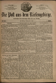 Die Post aus dem Riesengebirge, 1882, nr 152