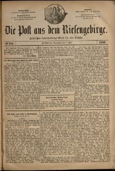 Die Post aus dem Riesengebirge, 1882, nr 154