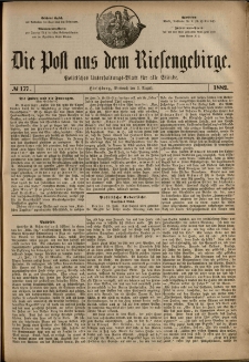 Die Post aus dem Riesengebirge, 1882, nr 177