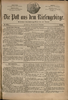 Die Post aus dem Riesengebirge, 1882, nr 225