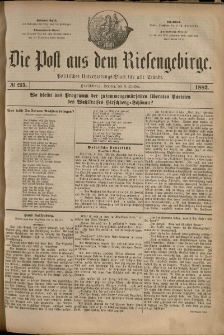 Die Post aus dem Riesengebirge, 1882, nr 235