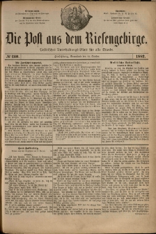 Die Post aus dem Riesengebirge, 1882, nr 240