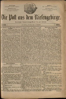 Die Post aus dem Riesengebirge, 1882, nr 272