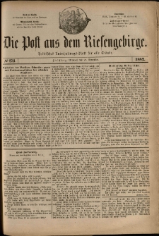 Die Post aus dem Riesengebirge, 1882, nr 273
