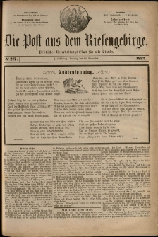 Die Post aus dem Riesengebirge, 1882, nr 277