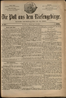 Die Post aus dem Riesengebirge, 1882, nr 287